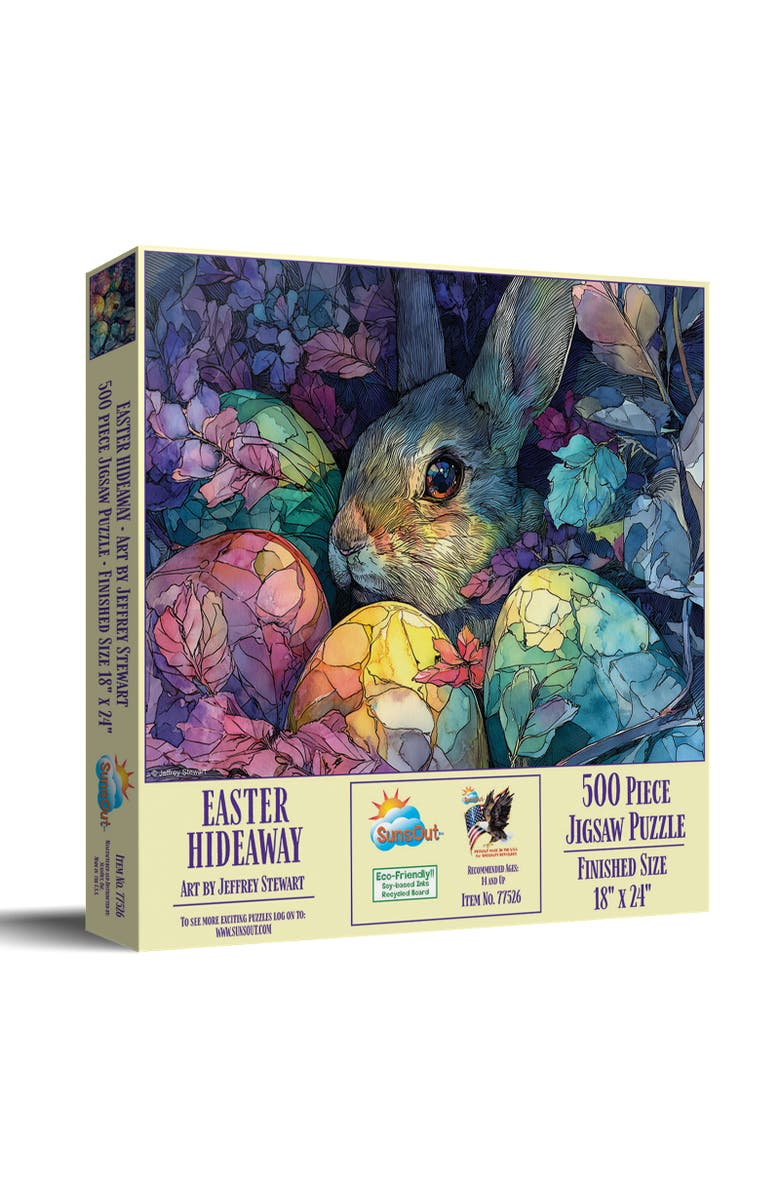 Sunsout Easter Hideaway 500 piece Jigsaw Puzzle for Adults, Main, color, Multicolor