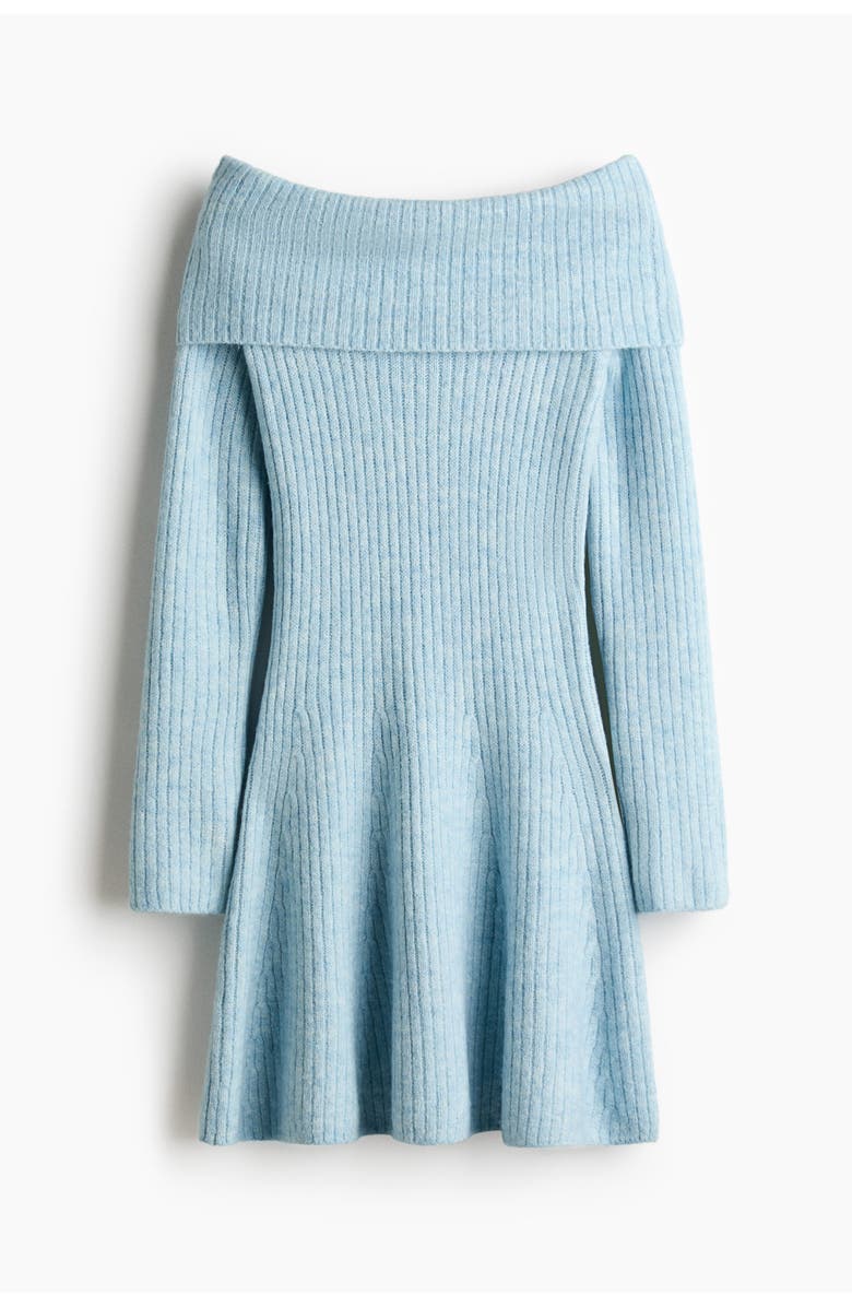 H&M Rib-knit Off-the-shoulder Dress, Main, color, 