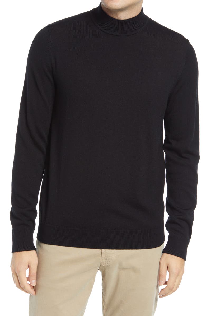 Nordstrom Washable Merino Wool Mock Neck, Main, color, 