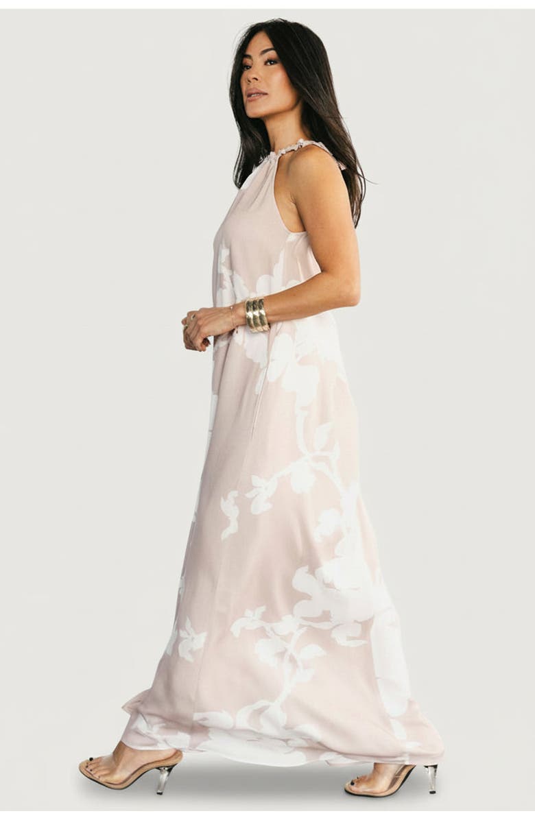 Baltic Børn Aurelia Column Maxi Dress, Alternate, color, Natural And White