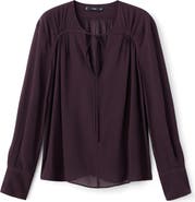 MANGO Floral Shirred Yoke Top