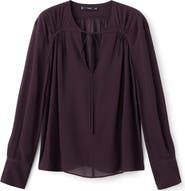 MANGO Floral Shirred Yoke Top