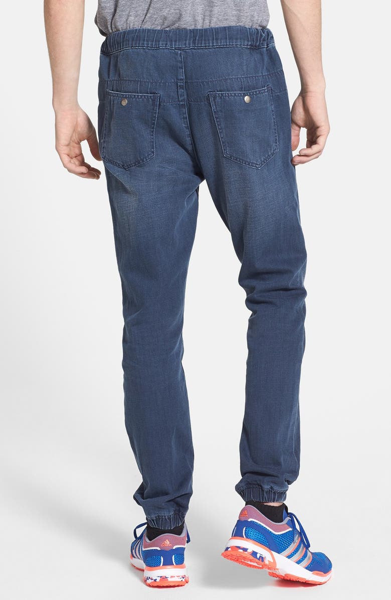 Topman Denim Jogger Sweatpants, Alternate, color,