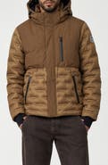 Noize Dawson Mixed Media Hooded Puffer Jacket