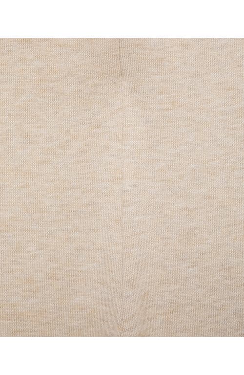 Shop Mango Pull-on Knit Wide Leg Pants In Beige