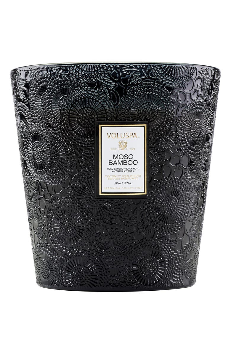 Voluspa Moso Bamboo Three-Wick Hearth Candle, Alternate, color, 