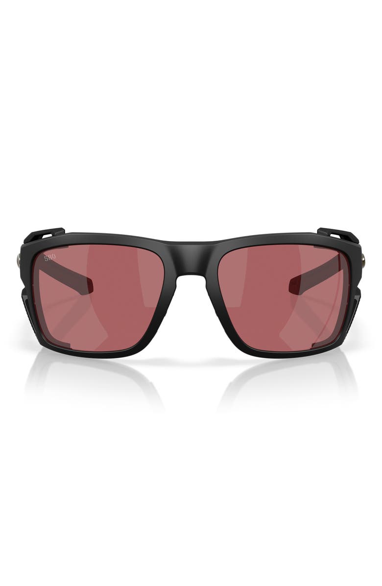Costa Del Mar King Tide 60mm Sunglasses, Main, color, Matte Black / Rose 580G