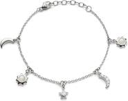 Monica Rich Kosann Sun, Moon & Stars White Sapphire & Moonstone Charm Bracelet