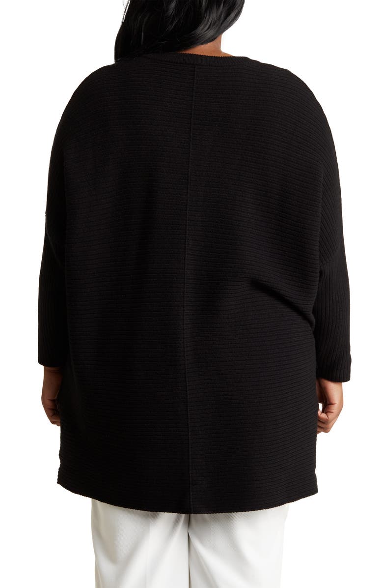 Adrianna Papell Ottoman Ribbed Tunic Sweater, Alternate, color, 