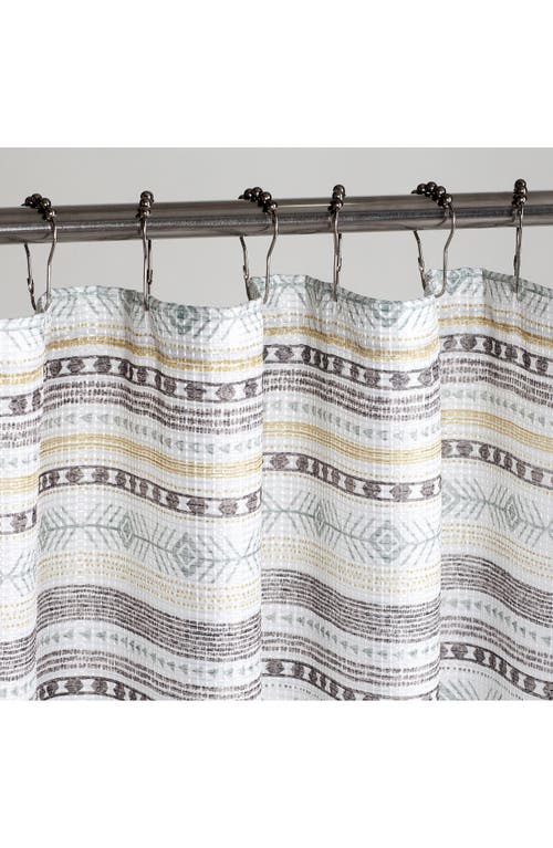 Dainty Home Geometric Textured Shower Curtain In Gray