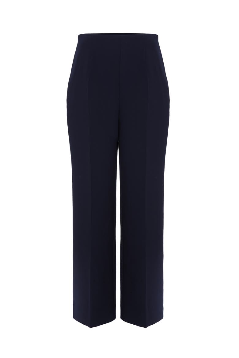 Aubrie Tailored Wide Leg Trouser, Alternate, color, Navy