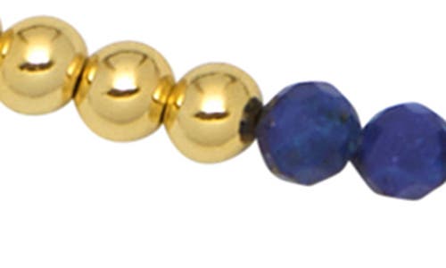 Estella Bartlett Faceted Lapis Beaded Necklace In Gold