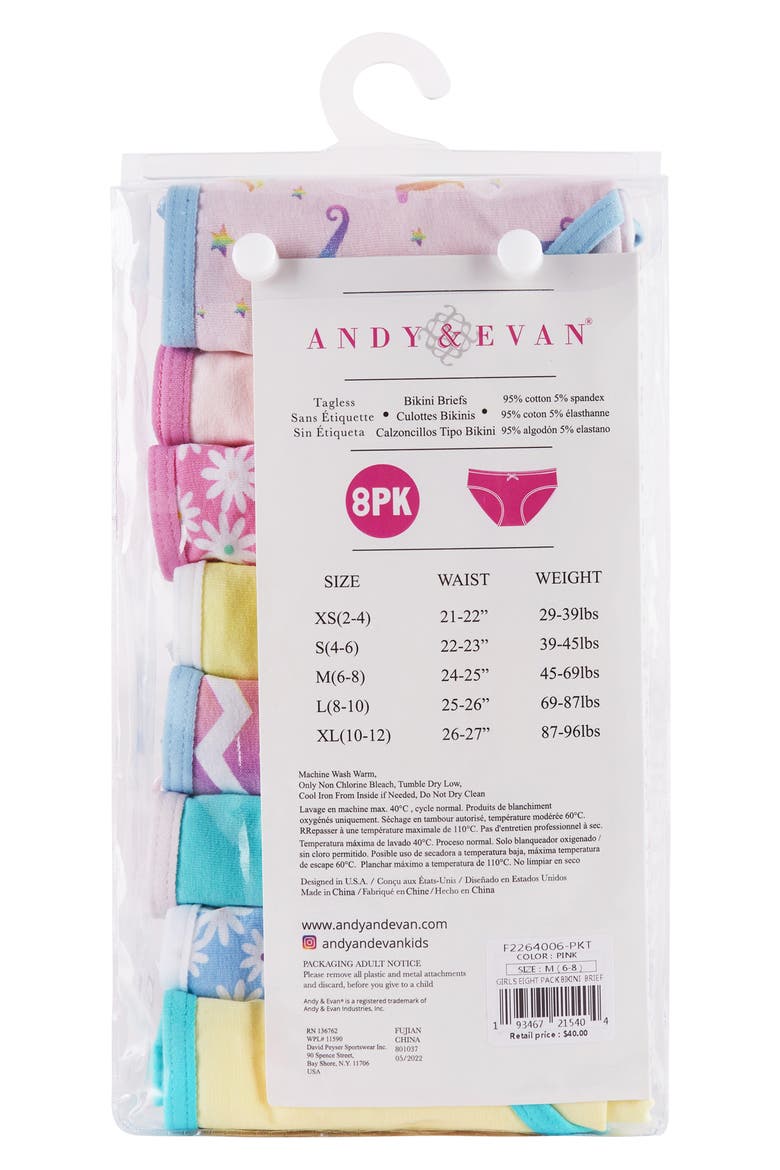 Kids' Bikini Briefs - Pack of 8, Alternate, color, PKT