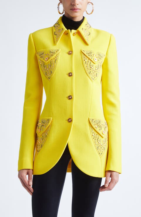 Tailored Wool Crepe Jacket