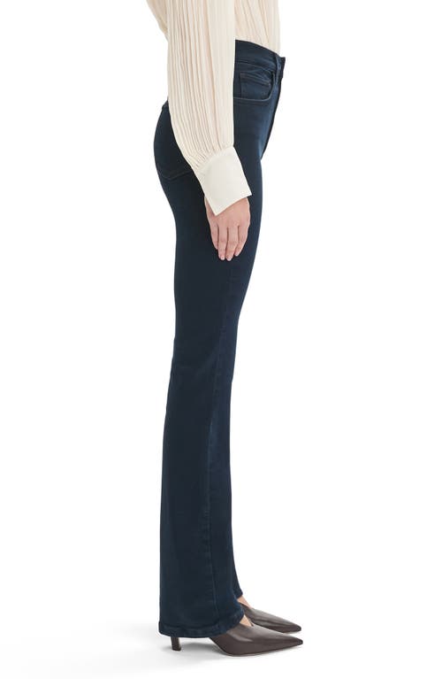 Favorite Daughter The Valentina Super High Waist Mini Bootcut Jeans In Black