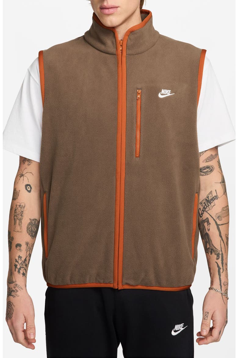 Sportswear Club Winterized Vest, Main, color, MOSSWOOD BROWN