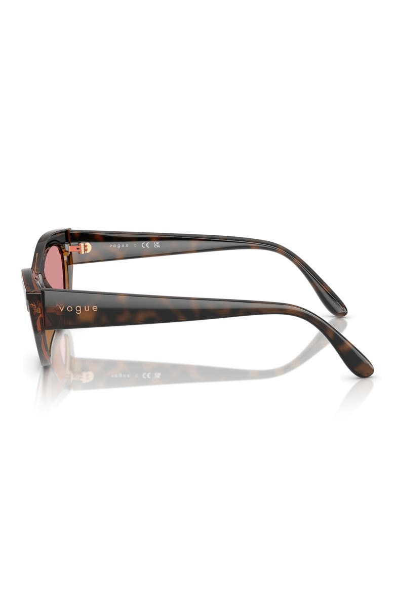 52mm Polarized Cat Eye Sunglasses, Alternate, color, HAVANA