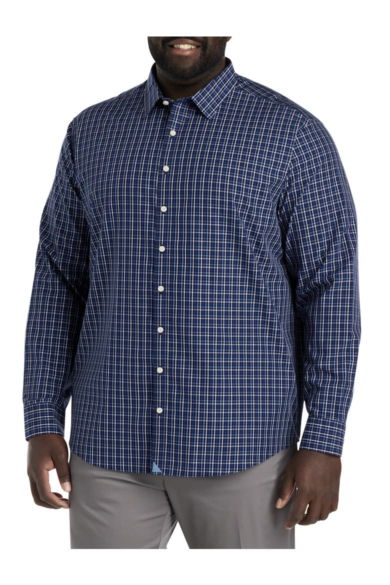 Big & Tall Armstrong Sport Shirt, Alternate, color, EVENING BLUE