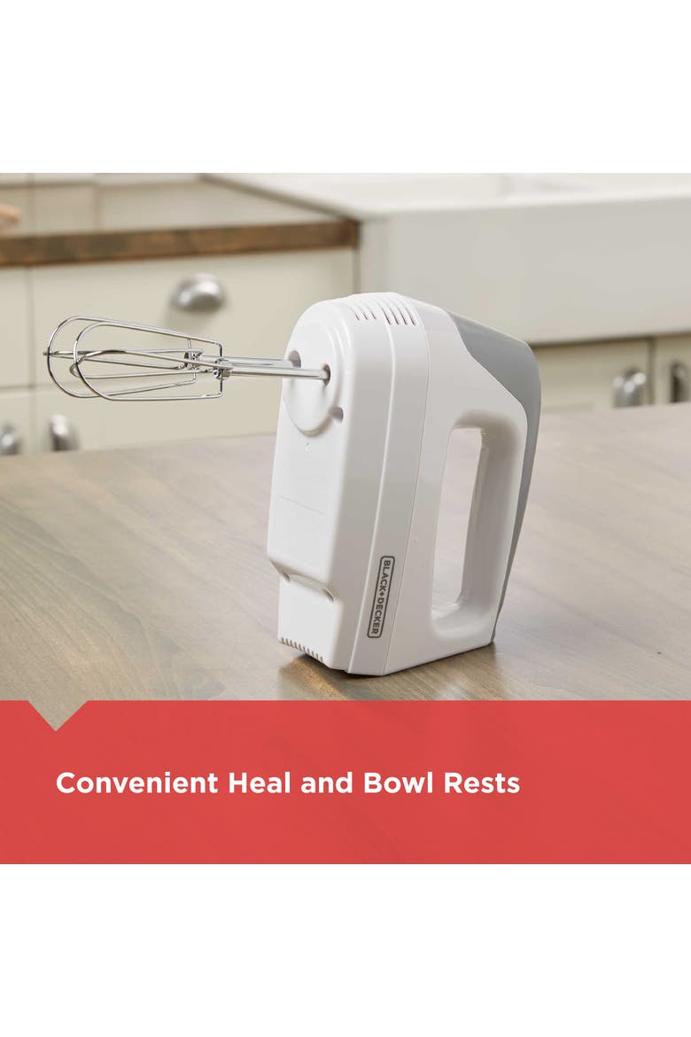 Lightweight 5-Speed Hand Mixer in White, Alternate, color, White