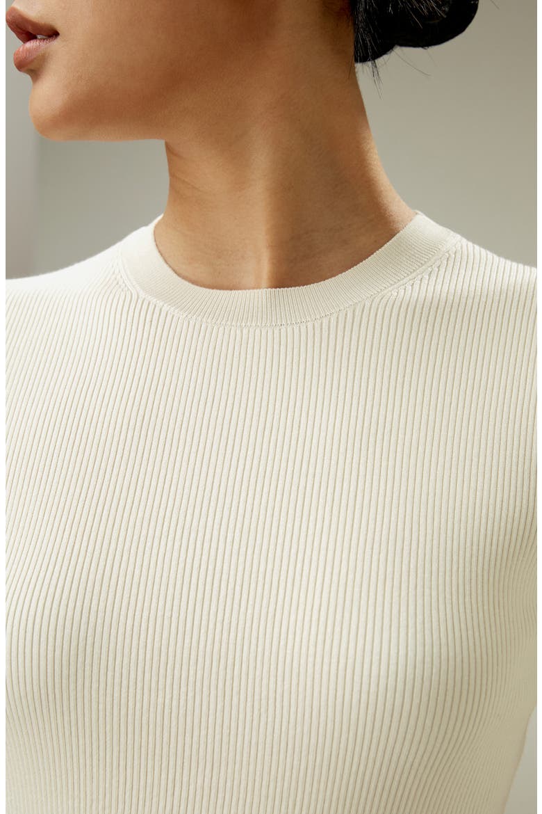 Women's Essential Silk Knit Top, Alternate, color, White