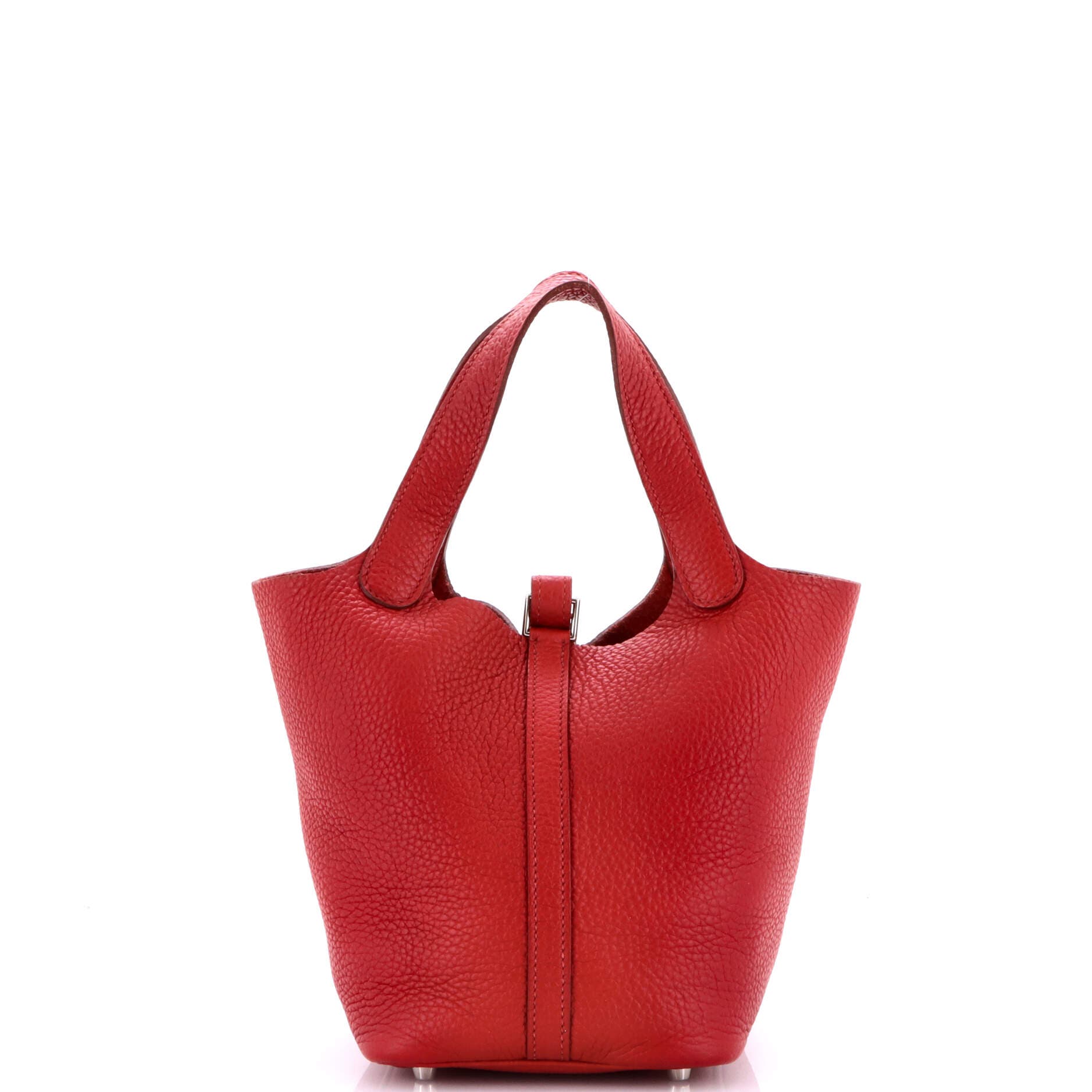 Pre-Owned Hermes Picotin Lock Bag Clemence PM, Alternate, color, Rouge Garance