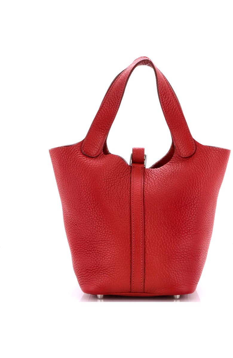 Pre-Owned Hermes Picotin Lock Bag Clemence PM, Alternate, color, Rouge Garance