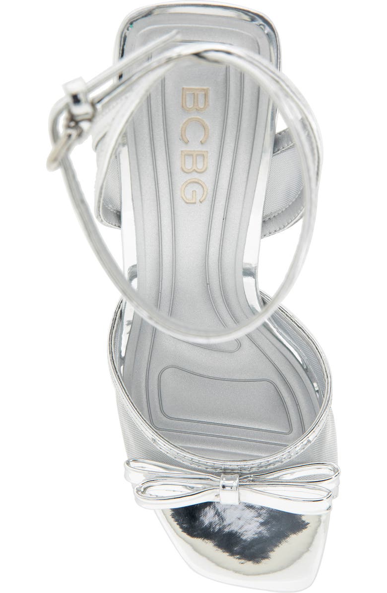 BCBGeneration Rino Ankle Strap Sandal, Alternate, color, Silver