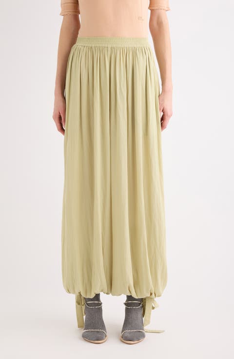 Washed Satin Bloomer Pants