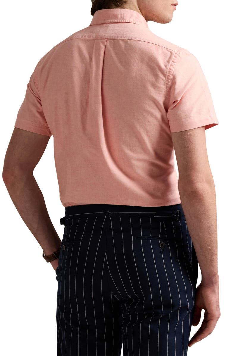Polo Ralph Lauren Classic Fit Short Sleeve Button-Down Oxford Shirt, Alternate, color, 