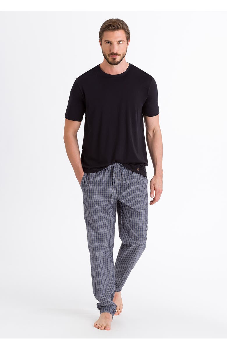 Hanro Night and Day Cotton Crew Neck T-Shirt, Alternate, color, Black