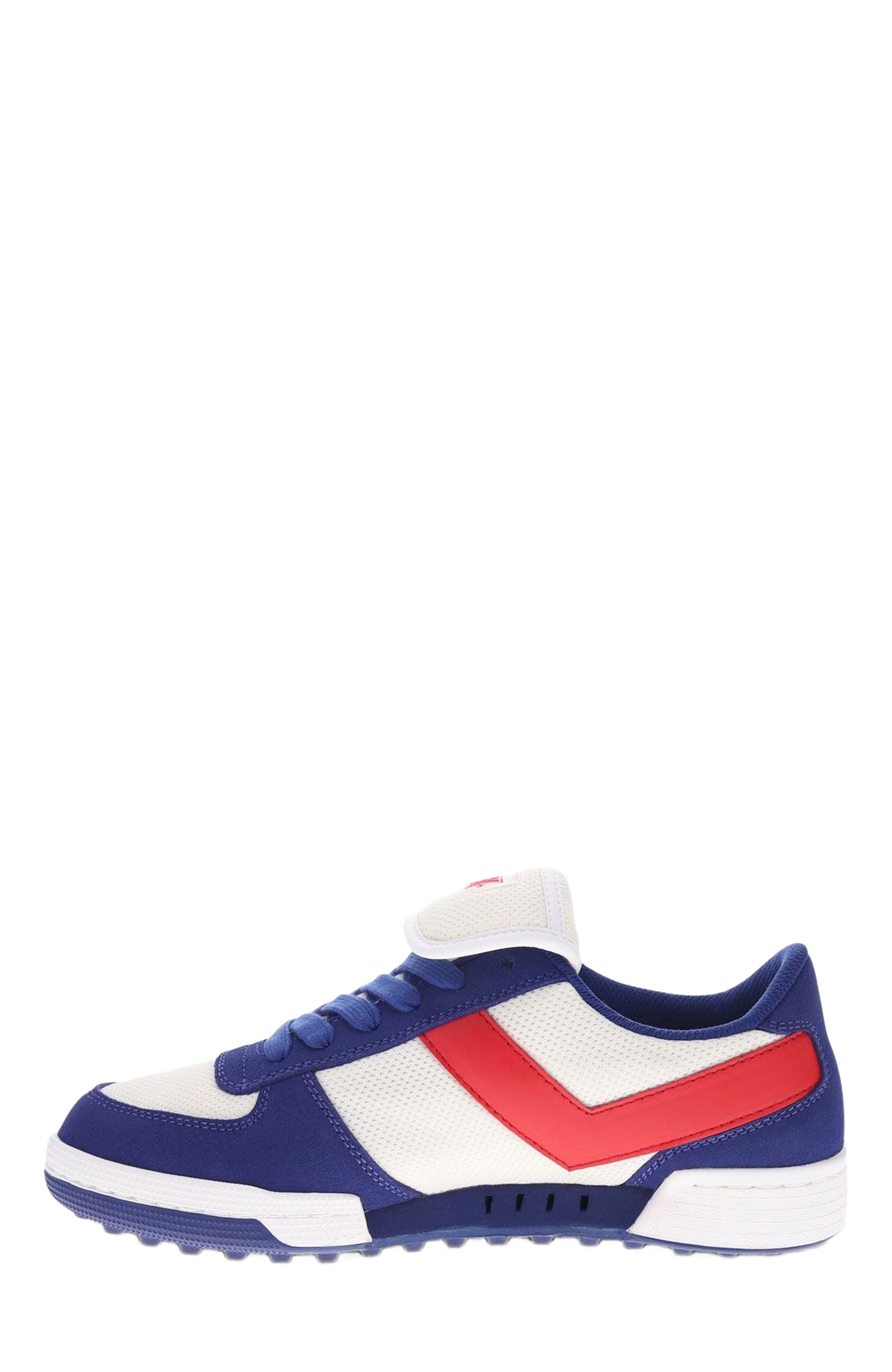 PONY Linebacker Archive Sneakers, Alternate, color, White/Blue/Red