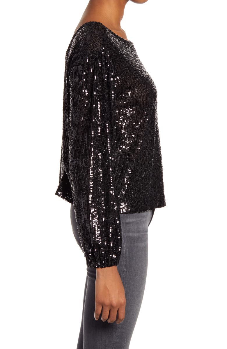 Chelsea28 Sequin Long Sleeve Top, Alternate, color, 