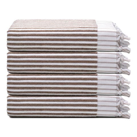 Stripes Turkish Cotton Terry Hand Towel Bundle