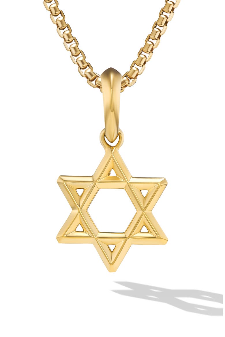 Star of David Pendant in 18K Yellow Gold, Main, color, 18K GOLD