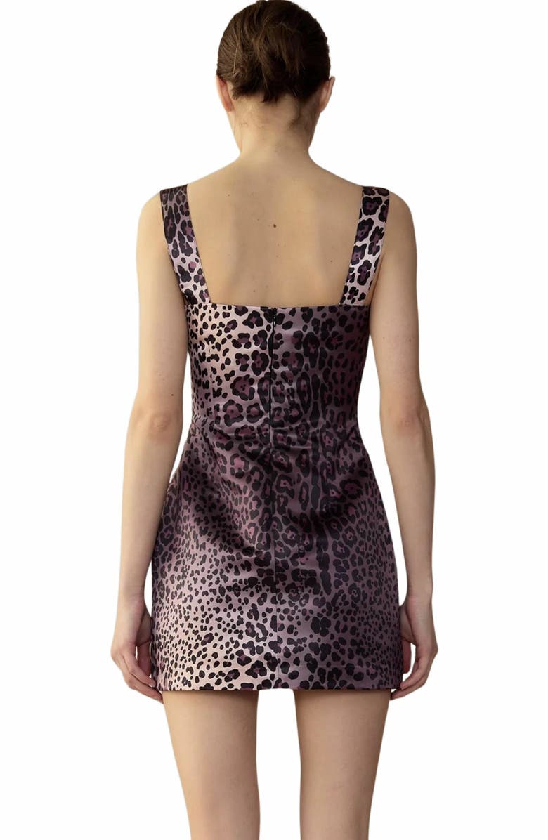Cynthia Rowley Leopardess Satin Dress, Alternate, color, 