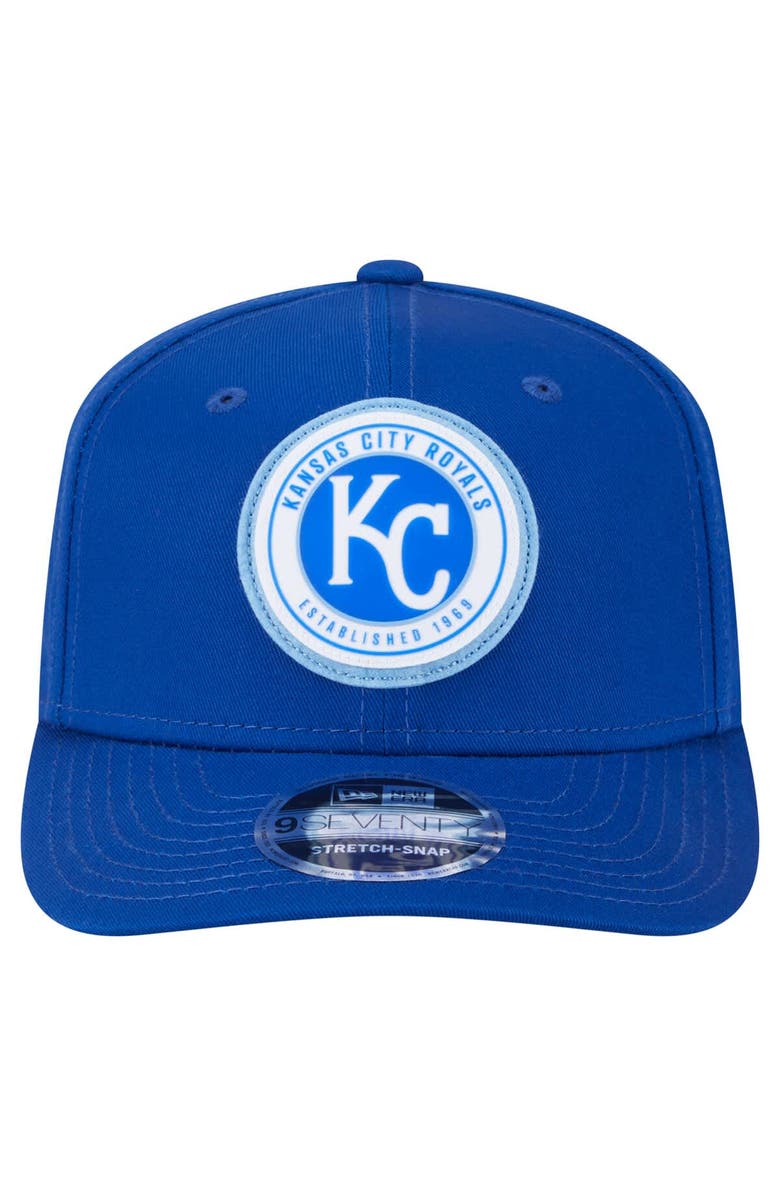 New Era Men's New Era Royal Kansas City Royals Circle Patch 9SEVENTY Stretch-Snap Hat, Alternate, color, Royal