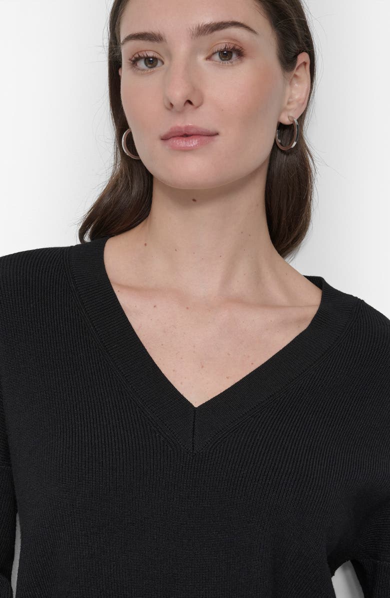 DKNY Cargo Sleeve Rib Sweater, Alternate, color, 