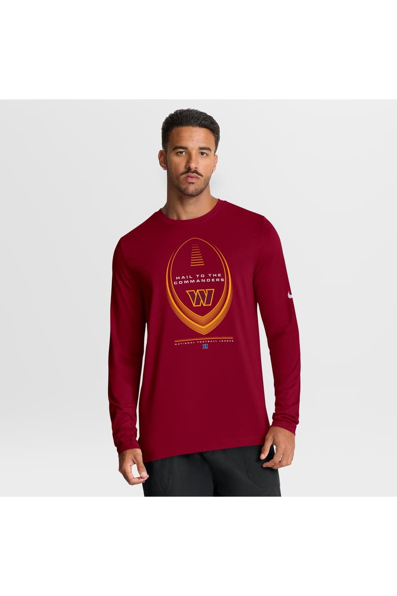 Men's Nike Burgundy Washington Commanders Legend Icon Dri-FIT Long Sleeve T-Shirt, Main, color, Burgundy