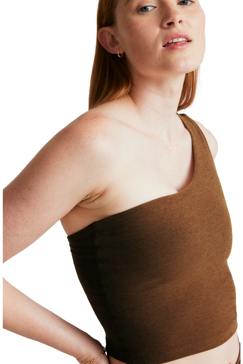 Space Dye One Up Asymmetric Crop Tank Top, Alternate, color, BOLD MOCHA HEATHER