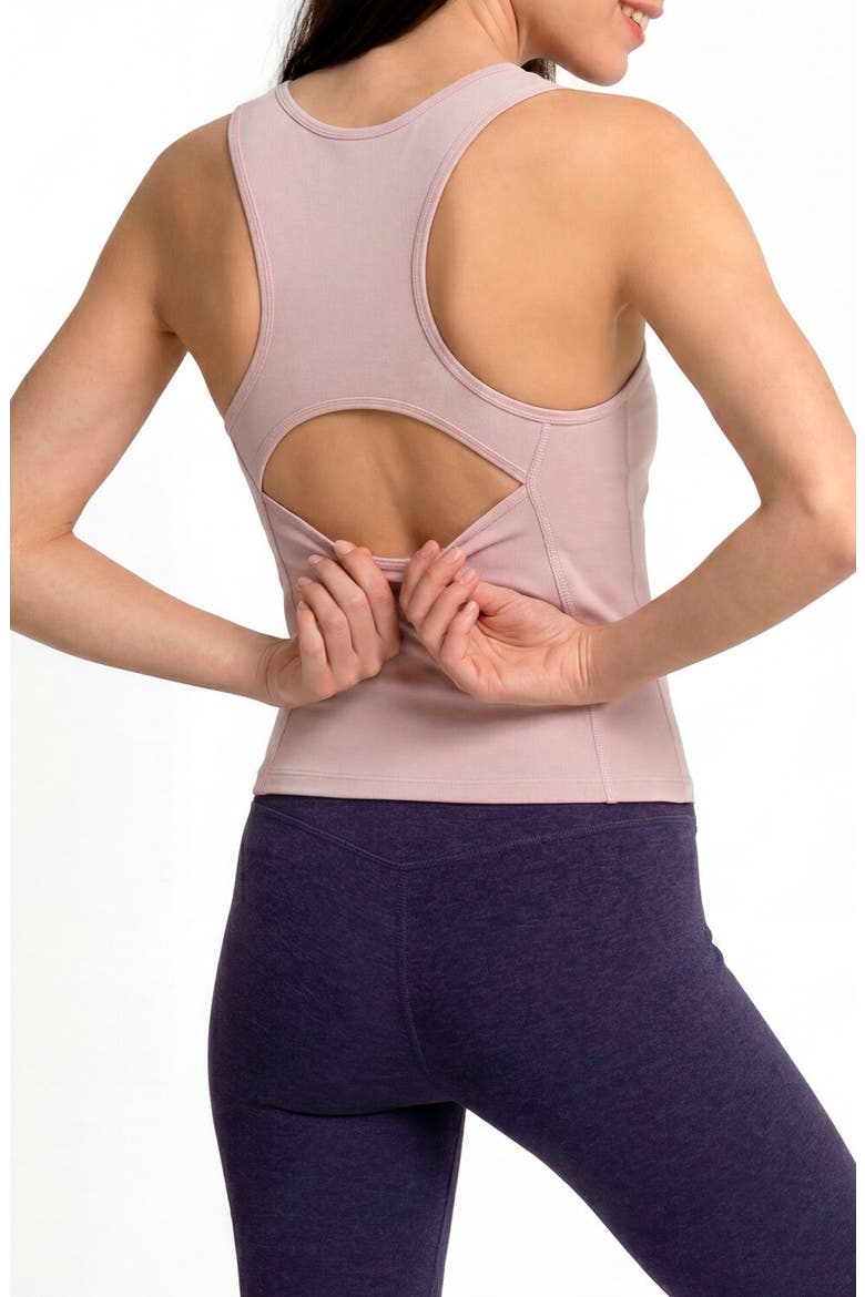 Shape Keyhole Performance Tank, Alternate, color, MISTY PINK