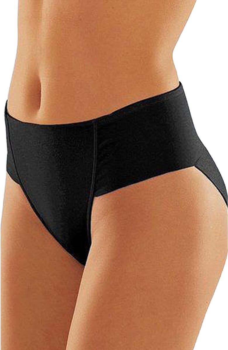 LASCANA Women's 3 Pk High Leg Control Briefs, Main, color, Tan & Black & White