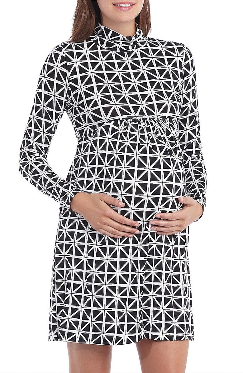 Tart Maternity 'Rhiannon' Turtleneck Fit & Flare Maternity Dress, Alternate, color, 