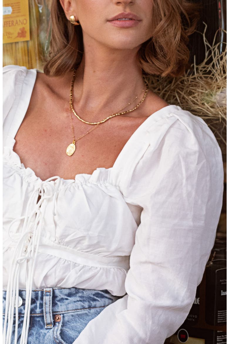 St. Christopher Talisman Necklace, Alternate, color, Yellow Gold Vermeil