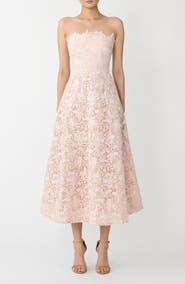 SAU LEE Rosalia Strapless Lace Dress