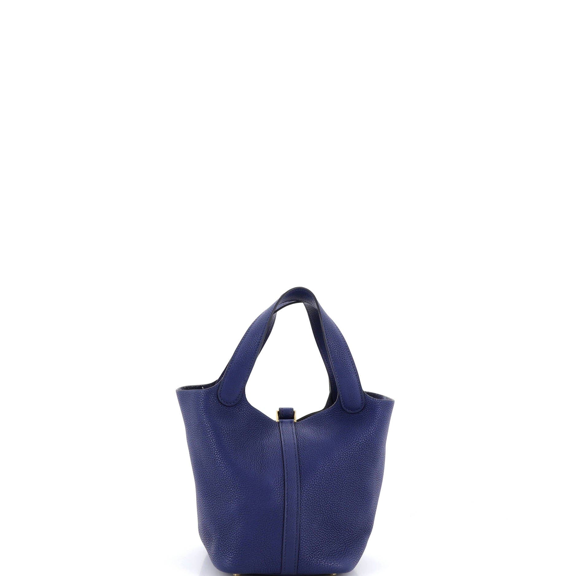 Pre-Owned Hermes Picotin Lock Bag Maurice PM, Alternate, color, Bleu Saphir