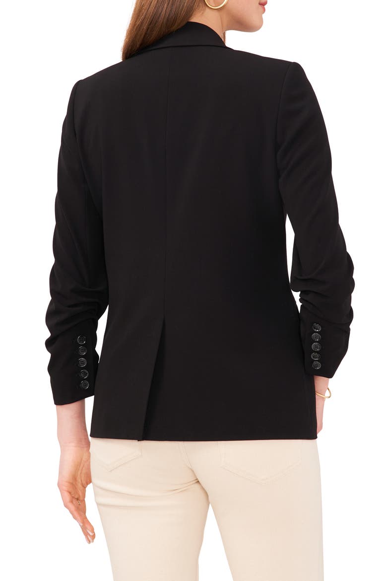 Scrunch Sleeve Blazer, Alternate, color, RICH BLACK