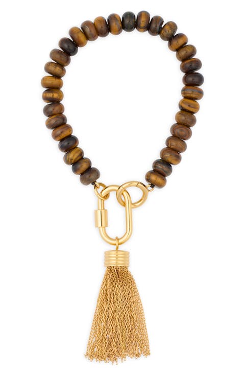 Beaded Chain Tassel Bag Charm