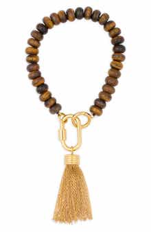 Beaded Chain Tassel Bag Charm