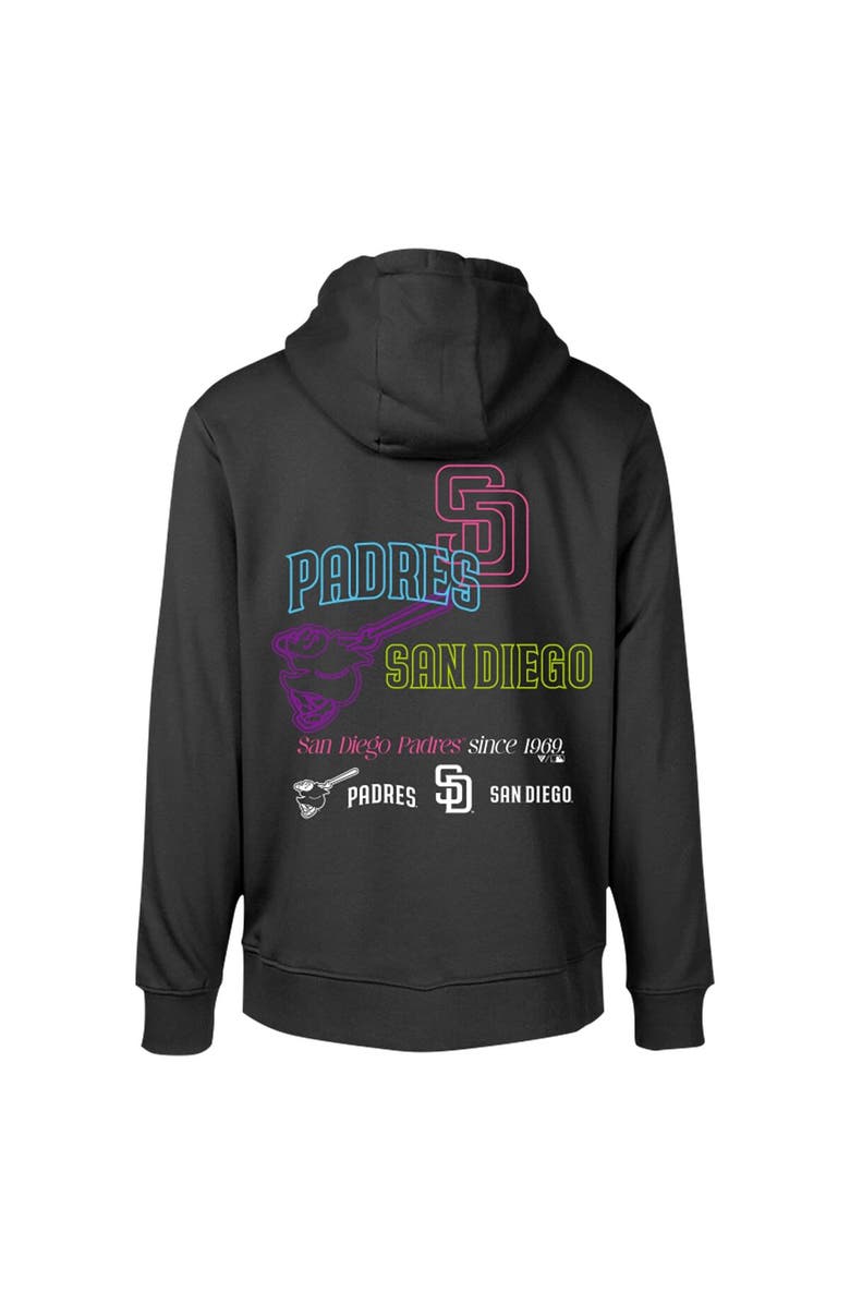 LEVELWEAR Men's Levelwear Black San Diego Padres Podium Vintage Pullover Hoodie, Alternate, color, Black