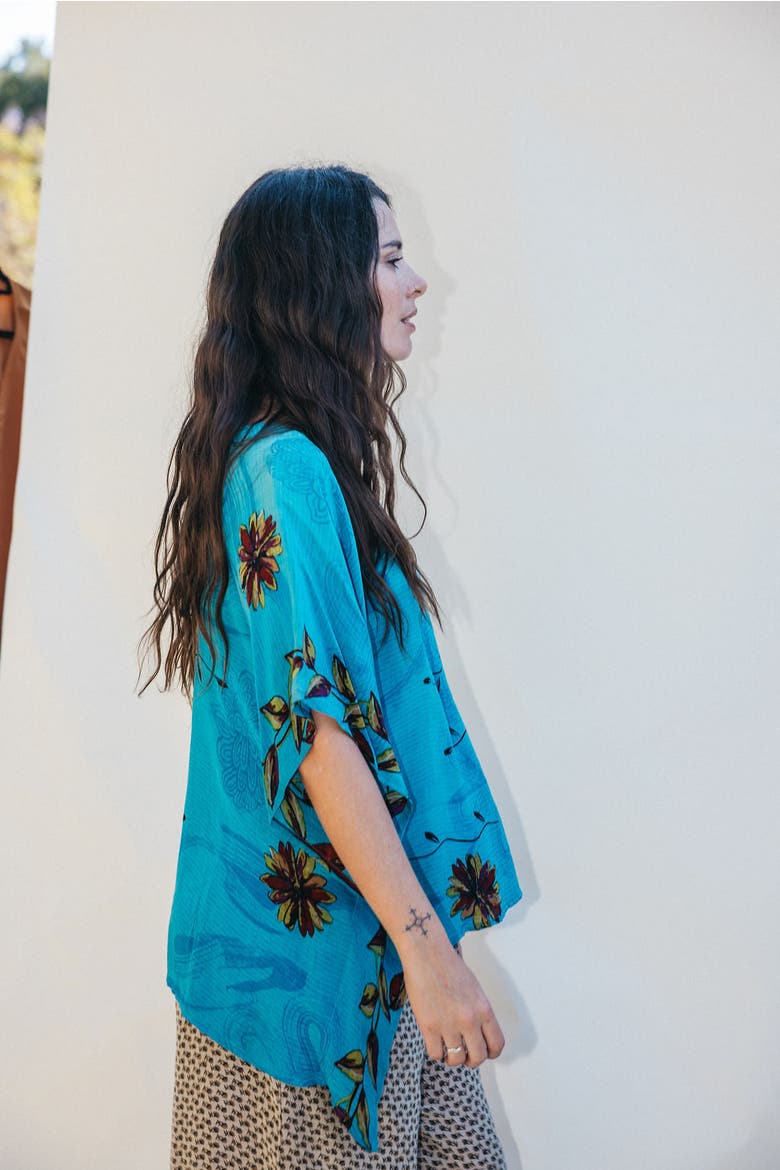 Mini Caftan Eterena, Alternate, color, Blue